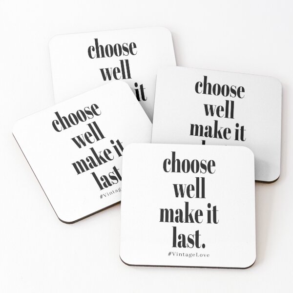Item preview, Choose well make it last #VintageLove typographic design for thrift and vintage style lovers designed and sold by trefail.