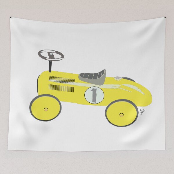 Item preview, Schylling Metal Speedster Push Car (yellow) designed and sold by WordyDreams.