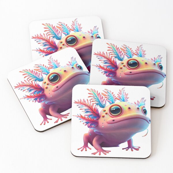Item preview, Vibrant Axolotl Illustration – Colorful Amphibian Art designed and sold by SellingWSarah17.