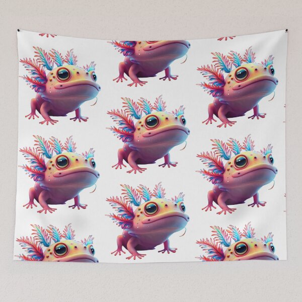 Item preview, Vibrant Axolotl Illustration – Colorful Amphibian Art designed and sold by SellingWSarah17.