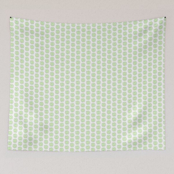 Item preview, squiggle smiley face (green) designed and sold by chickflickcomfort.