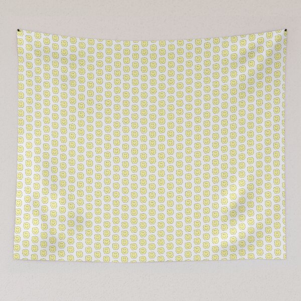 Item preview, squiggle smiley face (yellow) designed and sold by chickflickcomfort.