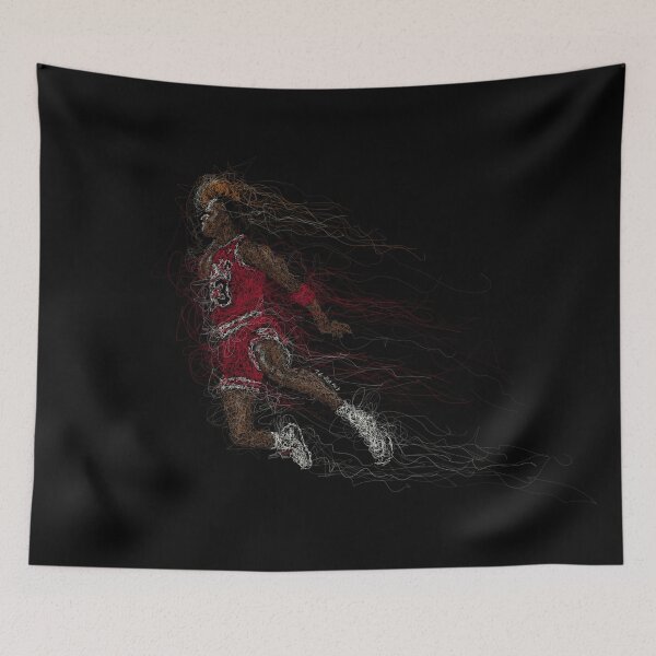 Item preview, Legendary Scribble Dunk: Iconic Basketball Art Print designed and sold by DeeplyShallow Art.
