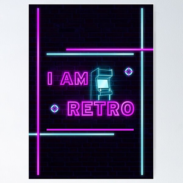 Artikel-Vorschau von Ich bin Retro Neon Zeichen - Vintage Gaming Dekor, designt und verkauft von ApVisual.
