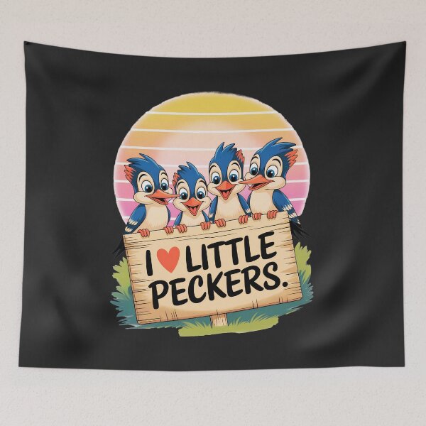 Item preview, I Love Little Peckers: Funny Bird Humor With Cute Cartoon Woodpeckers designed and sold by elynne9.