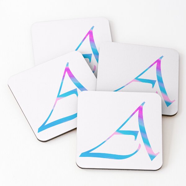 Item preview, Pink and Blue Sways - Monogram Alphabet Letter A designed and sold by WD-Artist.