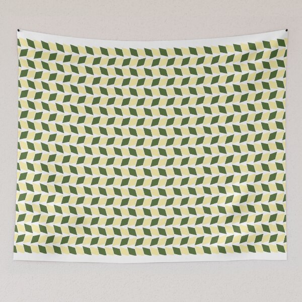 Aperçu de l'œuvre Charme vintage : motif à carreaux jaune beurre et vert aneth créée et vendue par Trend-Dify.