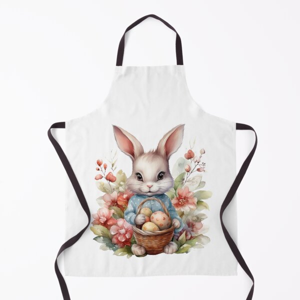 Item preview, Charming Watercolor Bunny and Flowers – Whimsical Spring Art designed and sold by SellingWSarah17.