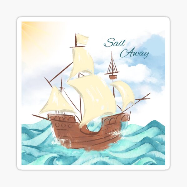 Item preview, Watercolor sailboat on the sea designed and sold by Art-by-Terry.