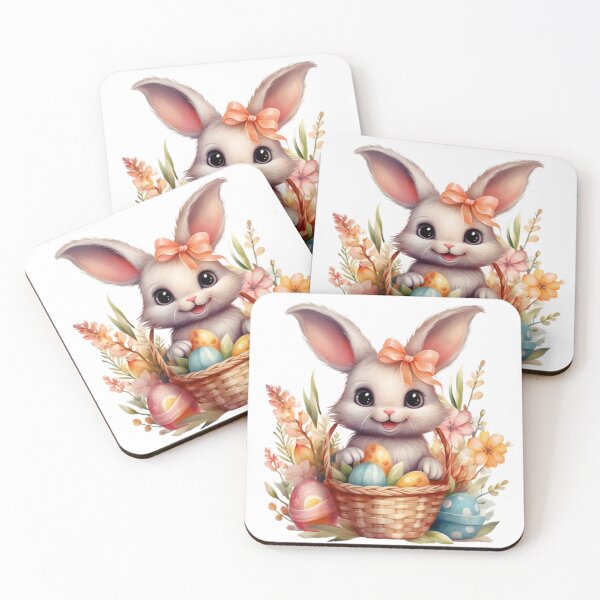 Item preview, Springtime Splendor: Bunny with Floral Basket designed and sold by SellingWSarah17.