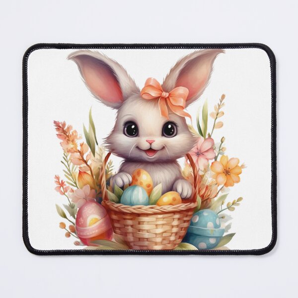 Item preview, Springtime Splendor: Bunny with Floral Basket designed and sold by SellingWSarah17.