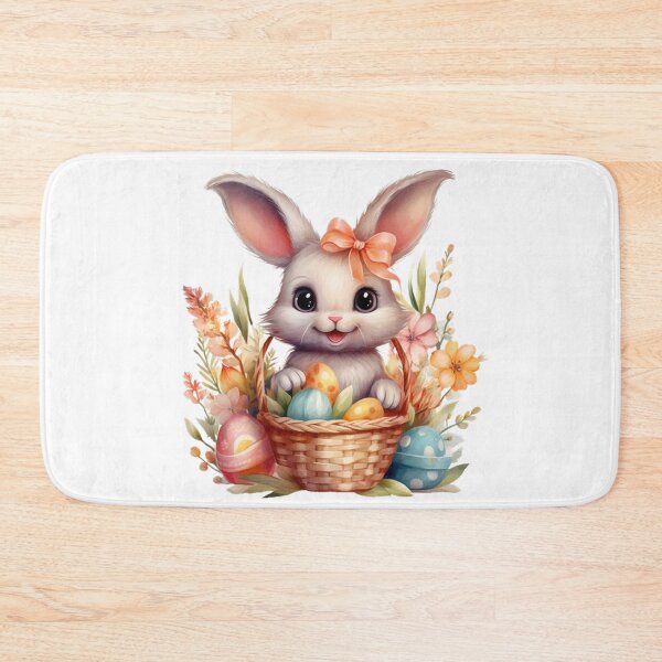 Item preview, Springtime Splendor: Bunny with Floral Basket designed and sold by SellingWSarah17.