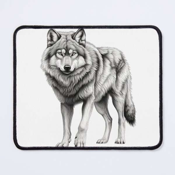 Item preview, Serene Wolf Drawing Art – Peaceful & Majestic Wildlife Illustration designed and sold by SellingWSarah17.