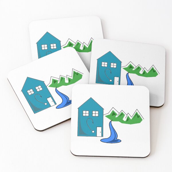 Item preview, House with Mountain and pond designed and sold by Nickb22.