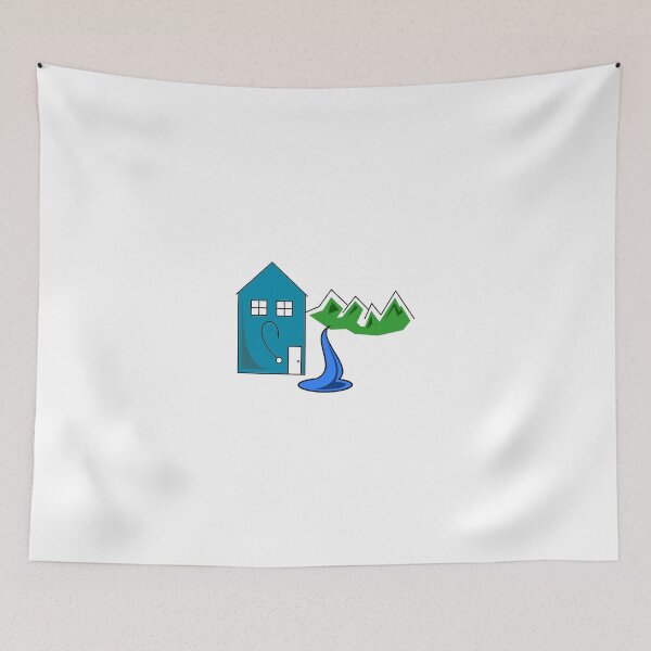 Item preview, House with Mountain and pond designed and sold by Nickb22.