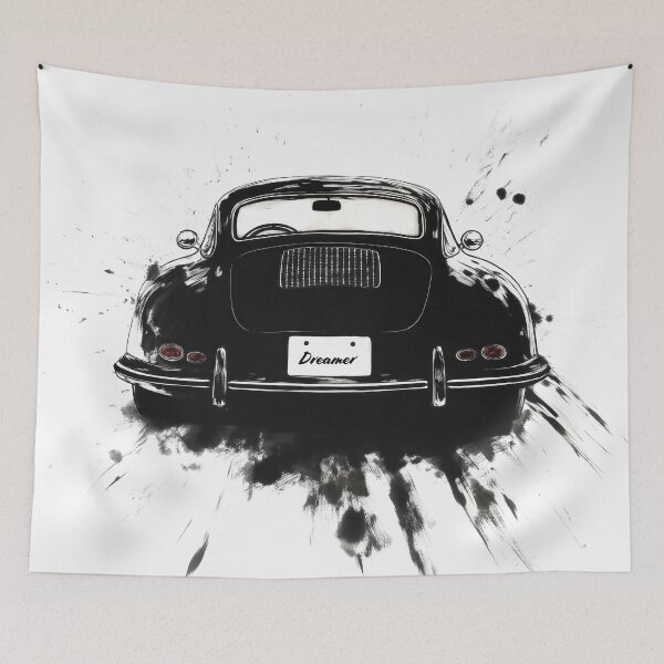 Item preview, Porsche 356 Ink illustration designed and sold by blackdogshop.