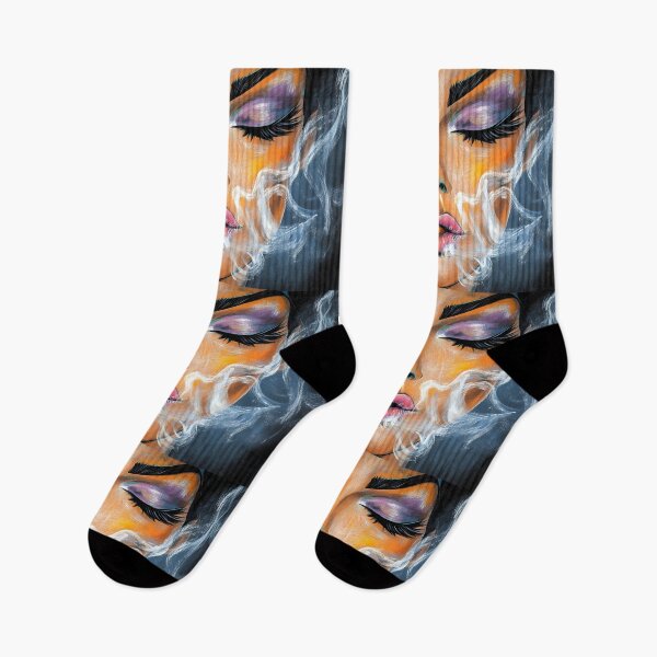 Item preview, Embrace Serenity - Bold Expression and Cigar Smoke in Vibrant Colors designed and sold by OlfactoART Studio.