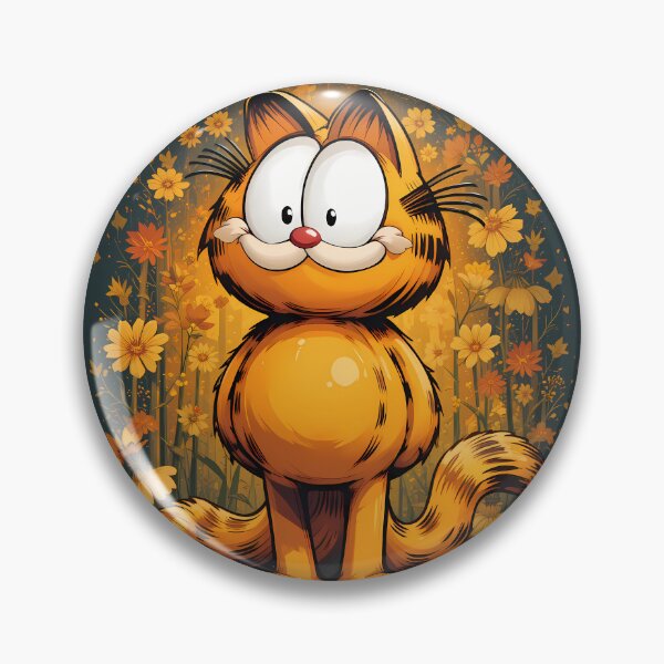 Item preview, Flowers Garfield Whimsical Art Comic Funny Pop designed and sold by ART ATTACK ZONE.