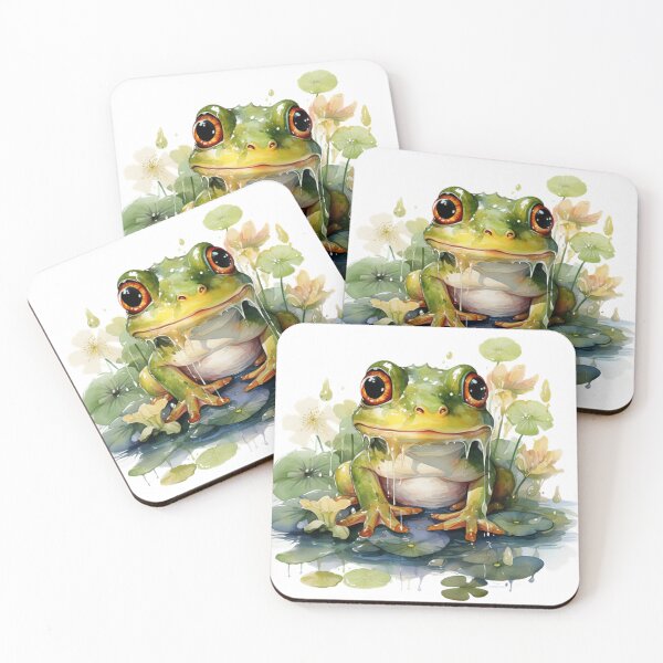 Item preview, Frog on Lily Pads: Dripping Watercolor Art designed and sold by SellingWSarah17.