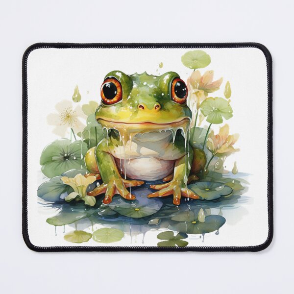 Item preview, Frog on Lily Pads: Dripping Watercolor Art designed and sold by SellingWSarah17.