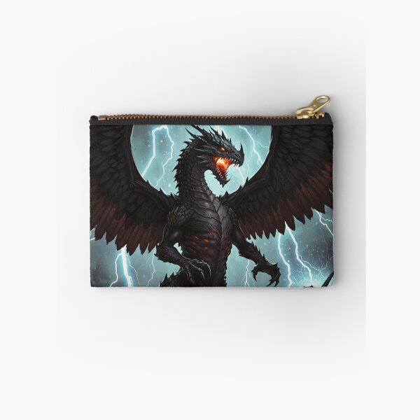 Aperçu de l'œuvre Black Dragon Amidst Lightning créée et vendue par Boomaroo.