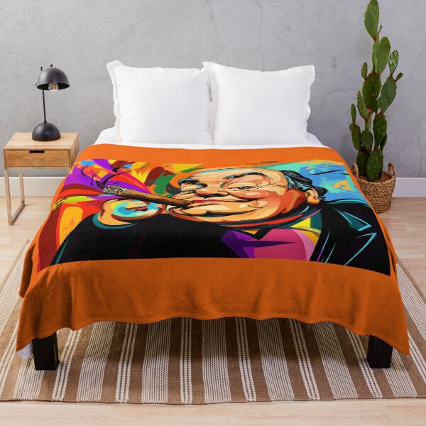 Item preview, Winston Churchill in Motion - Bold Colors and Abstract Energy with Iconic Cigar designed and sold by OlfactoART Studio.