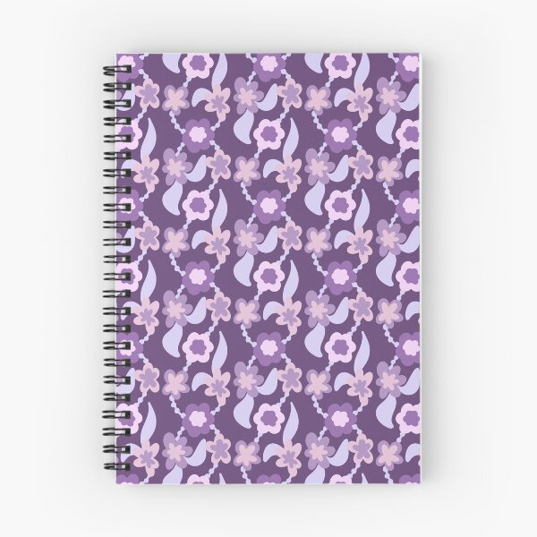 Item preview, Retro Purple and Pink Floral Groovy Pattern designed and sold by KelseyNY.