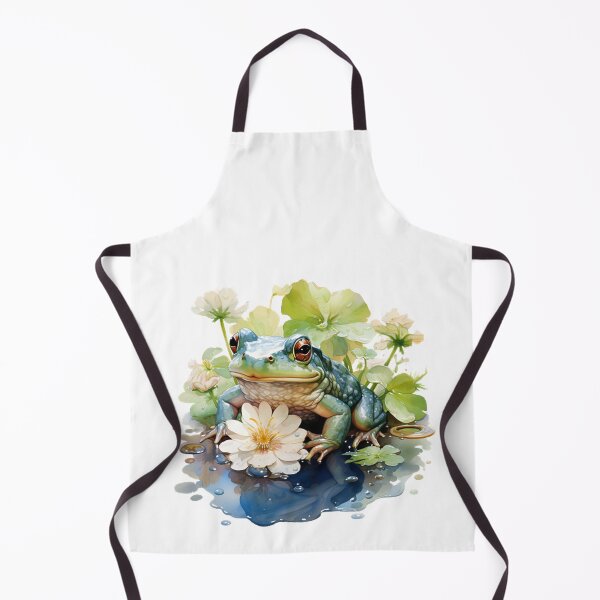Item preview, Watercolor Frog on Lily Pad Art designed and sold by SellingWSarah17.