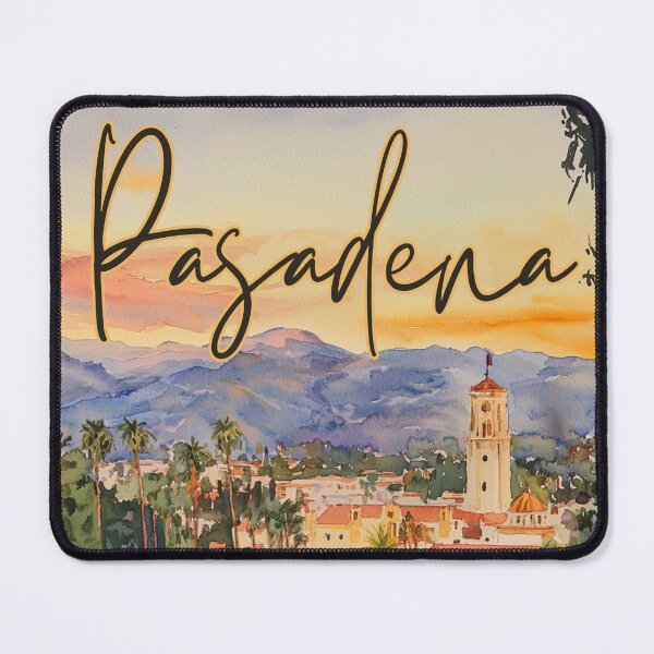Item preview, Pasadena California Watercolor Sunset Art designed and sold by TuncGK.