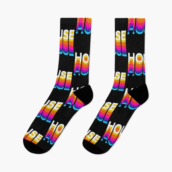 Item preview, HOUSE MUSIC  - Multi Color Drop Shadow (Black) designed and sold by Discothreadz.