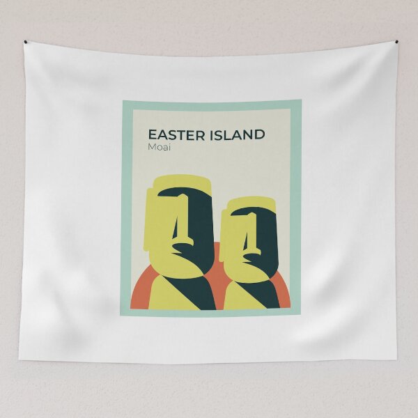 Item preview, Moai Statue Postage Stamp designed and sold by NOMADIC ART.