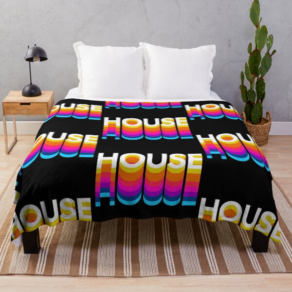 Item preview, HOUSE MUSIC - Multi Color Drop Shadow (Black) designed and sold by Discothreadz.