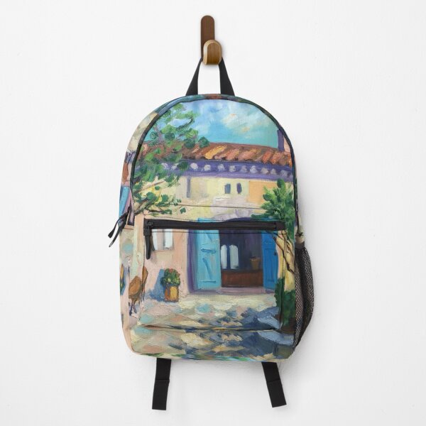 Item preview, Sunlit Courtyard in the South of France – French Impressionist Painting designed and sold by CARRAANN.