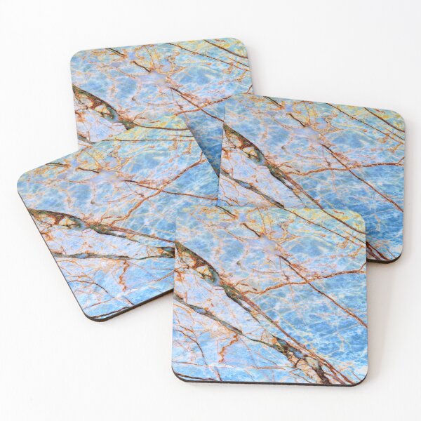 Item preview, Sky Blue Faux Marble With Coppery Colored Veins designed and sold by DEC02.