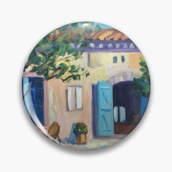 Item preview, Sunlit Courtyard in the South of France – French Impressionist Painting designed and sold by CARRAANN.