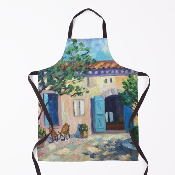 Item preview, Sunlit Courtyard in the South of France – French Impressionist Painting designed and sold by CARRAANN.