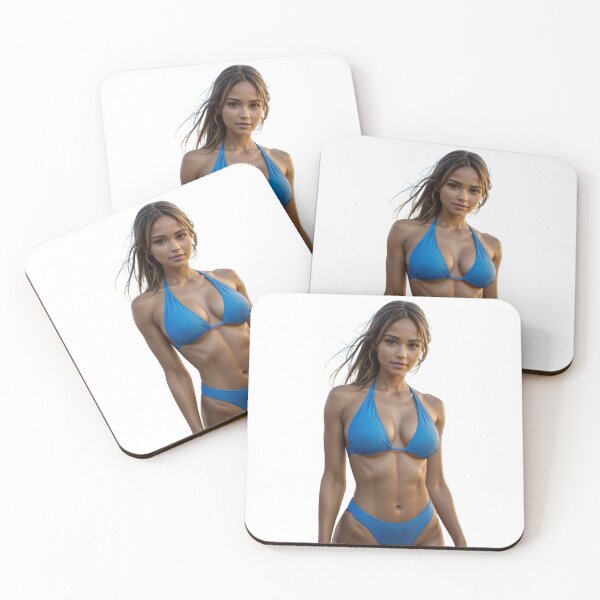Item preview, Pretty girl on the beach designed and sold by Olivia's Ai Art.