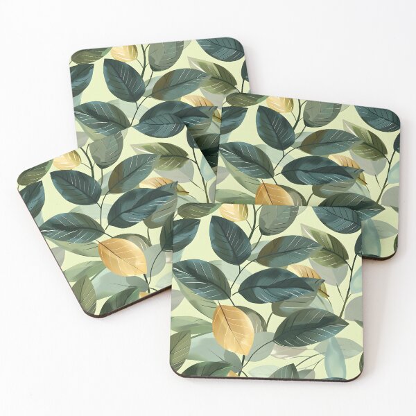 Item preview, Layered Leaf Pattern in Greens designed and sold by Eclectic Monkey.