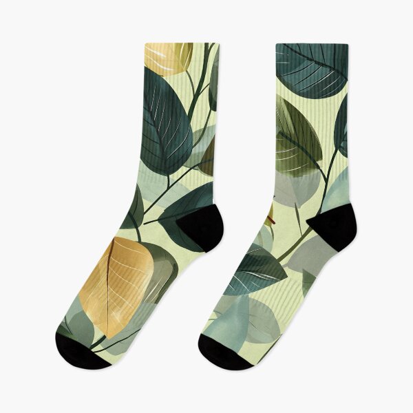 Item preview, Layered Leaf Pattern in Greens designed and sold by Eclectic Monkey.