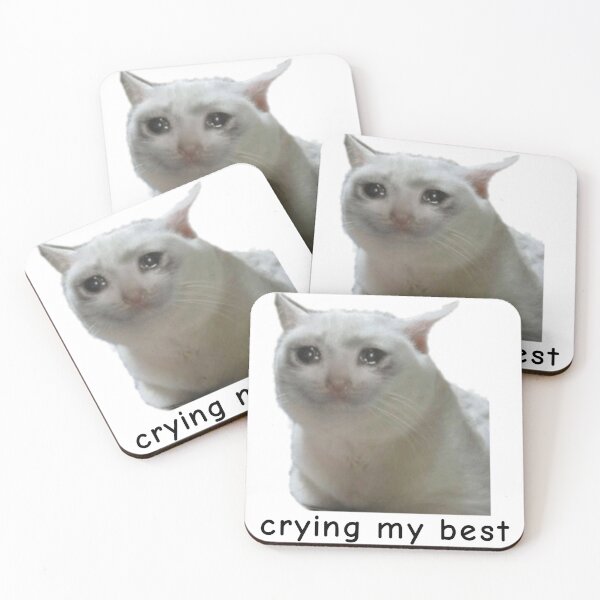 Item preview, Crying My Best - Meme Cat 1 designed and sold by aurora-borealis.