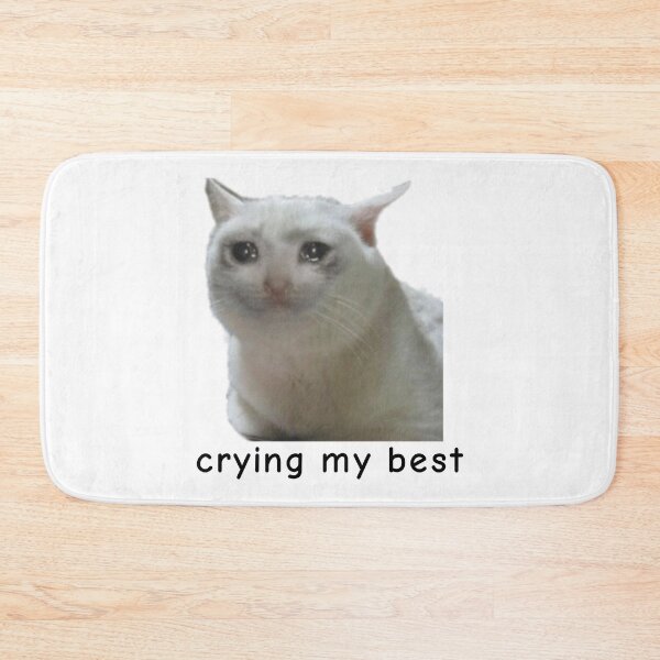 Item preview, Crying My Best - Meme Cat 1 designed and sold by aurora-borealis.