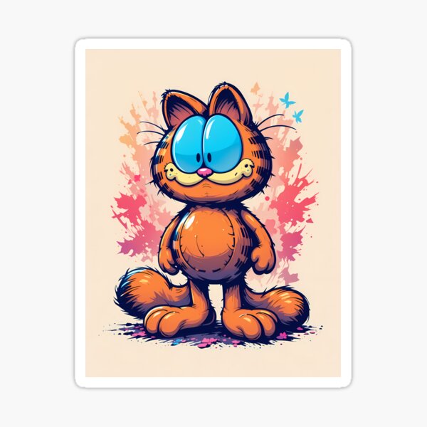 Item preview, Colorful Paint Garfield Art Comic Funny Pop designed and sold by ART ATTACK ZONE.