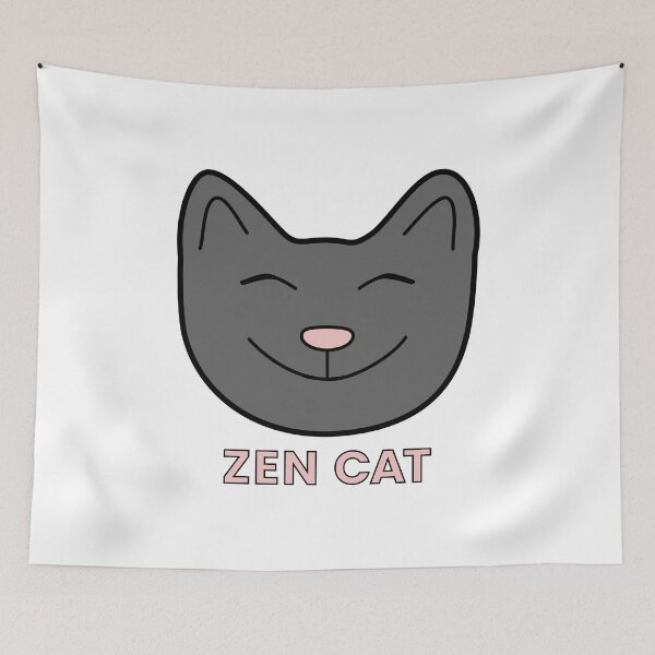 Item preview, Happy Zen Cat, Chill Kitty designed and sold by MoePark.