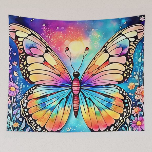 Item preview, Vibrant Butterfly Art designed and sold by Health And Fitness Posts e-Store.