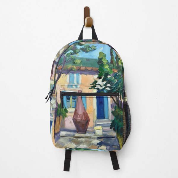 Item preview, Large Clay Jug in a French Garden – Impressionist Still Life designed and sold by CARRAANN.