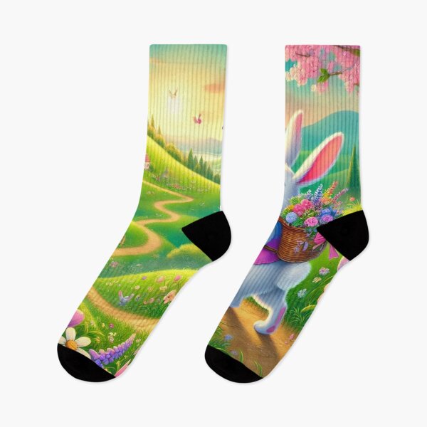 Item preview, Easter Bunny’s Blooming Spring Journey designed and sold by LegademaArt.