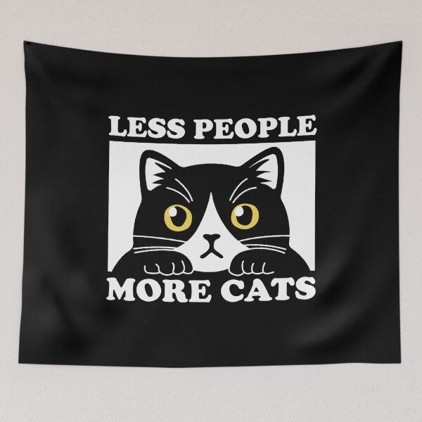 Item preview, Less people more cats designed and sold by NQArtist.
