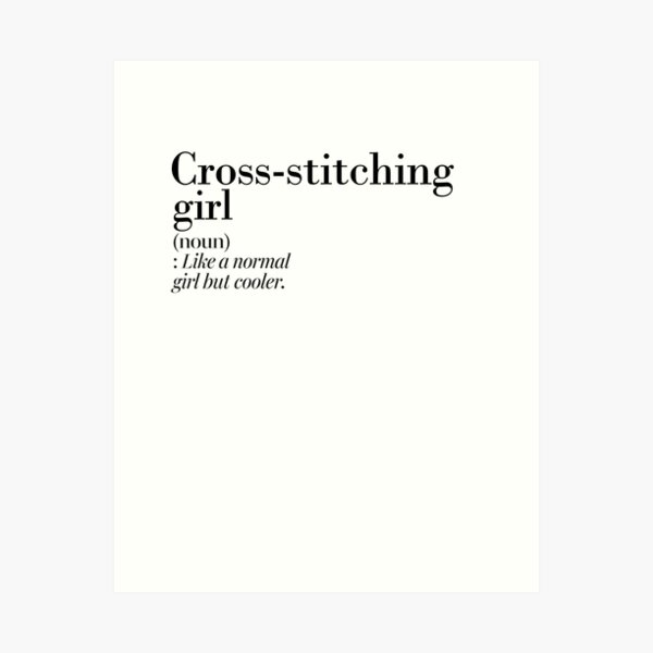 Item preview, Cross-stitching Girl Definition - Funny Cross-stitching Lover designed and sold by Watsonarts.