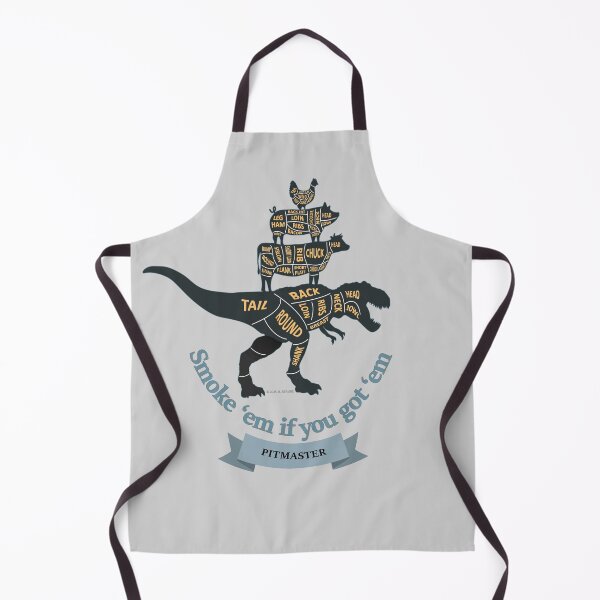 Item preview, Smoke 'em if you got 'em BBQ Pitmaster meat cut diagram T- Rex designed and sold by RichDesignPro.