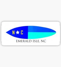 Nautical NC Surfboard Sticker
